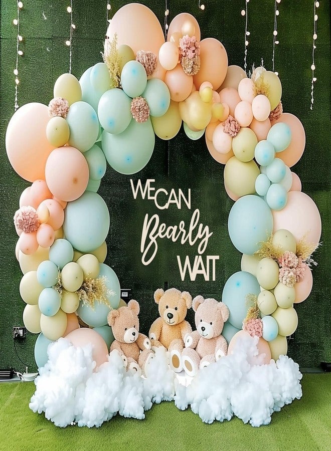 Longan Craft We Can Bearly Wait Sign Baby Shower Decorations, Large Wooden Banner We Can Bearly Wait Sign for Backdrop Gender Reveal Party Girl Boy Baby Bear Theme Party Decoration - Image 5